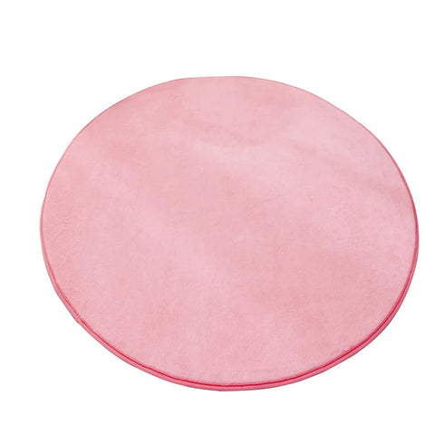 Round Coral Velvet Carpet for Living Room Coffee Table Floor Rug Short Plush Foot Mat for Children's Play